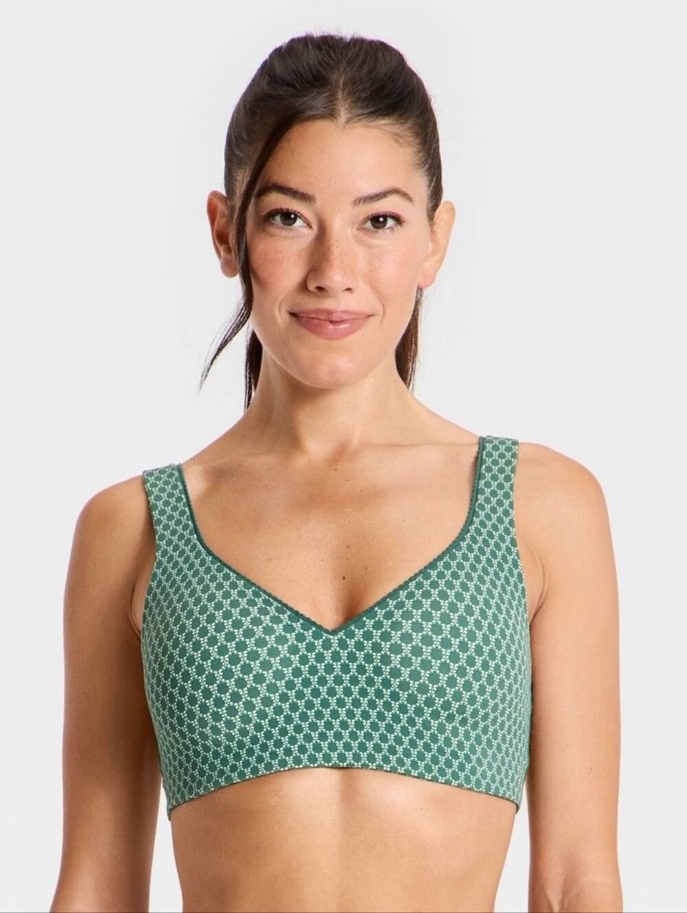 Everyday Soft Light Support Printed Scallop Trim Sports Bra All In Motion